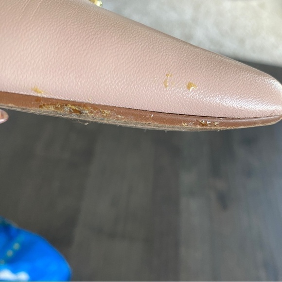 HALOGEN Owen Blush Pink Pointy Toe Leather Lace Up Flats US 4.5M - Picture 13 of 13